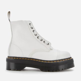 Dr. Martens Women's Sinclair Leather Zip Front Boots - White - UK 6