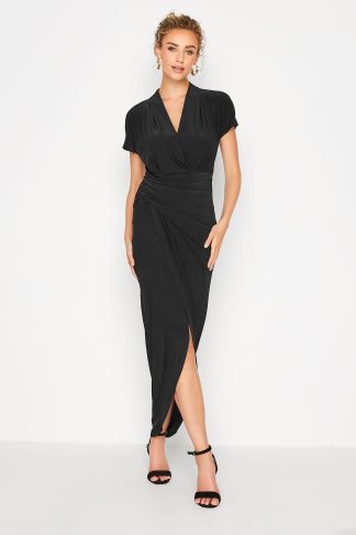 Lts Tall Black Wrap Dress Size 10 | Tall Women's Wrap Dresses
