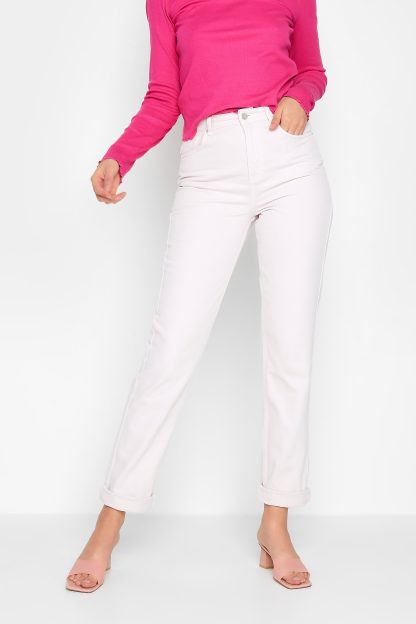 Lts Tall Lilac Purple Una Mom Jeans Inside Leg Size 36" , Waist Size 10 | Tall Women's High Waisted Jeans