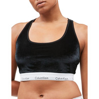 Calvin Klein Modern Cotton Velvet Unlined Bralette QF6042E Black QF6042E Black