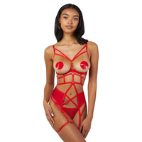 Playful Promises WWL991R Wolf & Whistle Erotic Sarah Bodysuit WWL991R Red WWL991R Red