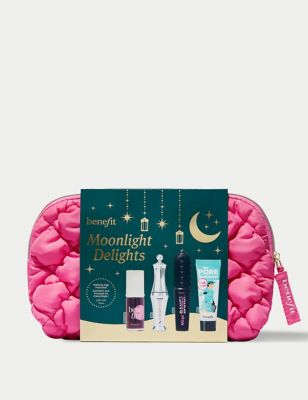 Benefit Womens Moonlight Delights Benetint, 24hr Brow Setter, BadGal Bang and Porefessional Gift Set worth £67 21ml - Black, Black