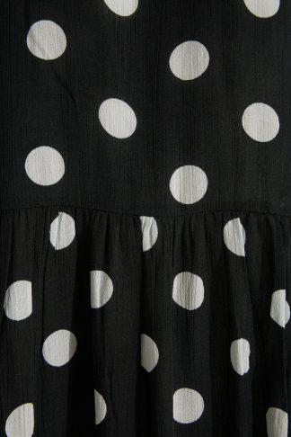 Lts Tall Black Polka Dot Maxi Dress Size 20 | Tall Women's Black Dresses