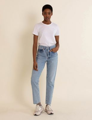 Albaray Womens Pure Cotton Straight Leg Jeans - 16 - Medium Blue, Medium Blue