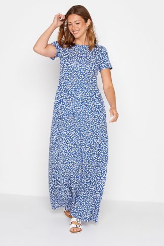 Lts Tall Blue Ditsy Print Maxi Dress Size 22-24 | Tall Women's Maxi Dresses