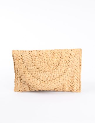 Woven Clutch Bag - ONE / BEIGE