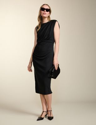 Baukjen Womens Pure Lyocell™ Midi Bodycon Dress - 8 - Black, Black