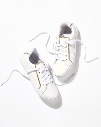 Damart White lace up Trainers