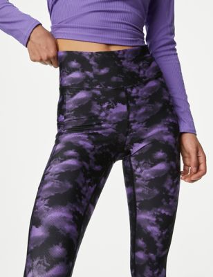 Goodmove Women's Go Move Printed 7/8 Gym Leggings - 16 - Purple Haze, Purple Haze