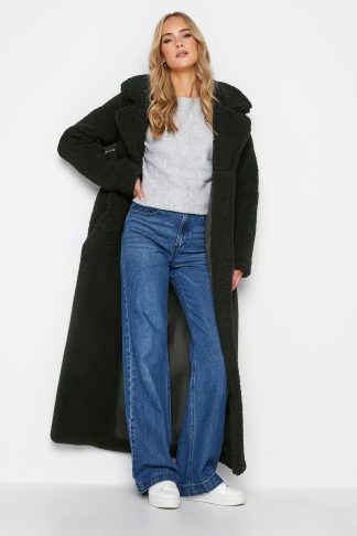 Lts Black Teddy Maxi Coat 22-24 Lts | Tall Women's Coats
