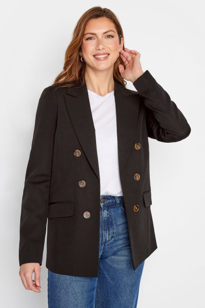 Lts Tall Black Double Breasted Blazer 10 Lts | Tall Women's Blazer Jackets