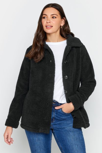 Lts Tall Black Teddy Fleece Jacket 12 Lts | Tall Women's Jackets