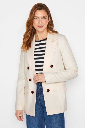 Lts Tall Ivory White Double Breasted Blazer 8 Lts | Tall Women's Blazer Jackets