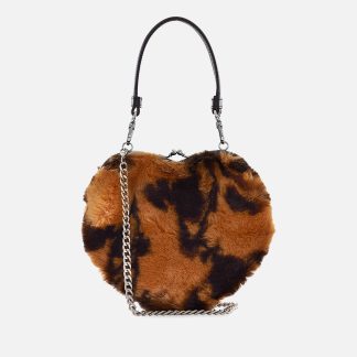 Vivienne Westwood Belle Heart Frame Faux Fur Purse