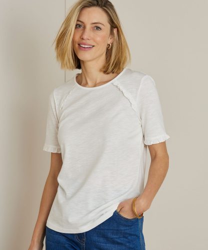 Damart Ruffle Trim T-shirt