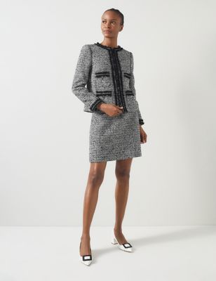 Lk Bennett Women's Tweed Textured Short Jacket - 20 - Multi, Multi