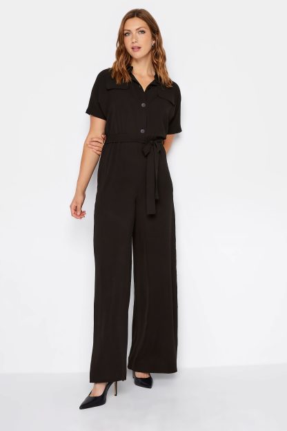 Lts Tall Black Utility Jumpsuit 10 Lts | Tall Women's Jumpsuits