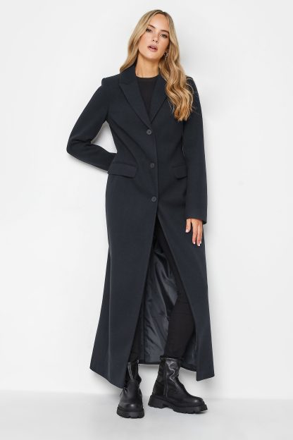 Lts Tall Dark Navy Blue Maxi Formal Coat 10 Lts | Tall Women's Maxi Coats