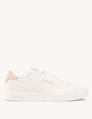 Reebok Women's Court Clean Lace Up Trainers - 3.5 - Ivory, Ivory,White Mix