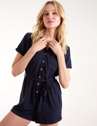 Utility Playsuit - S / NAVY