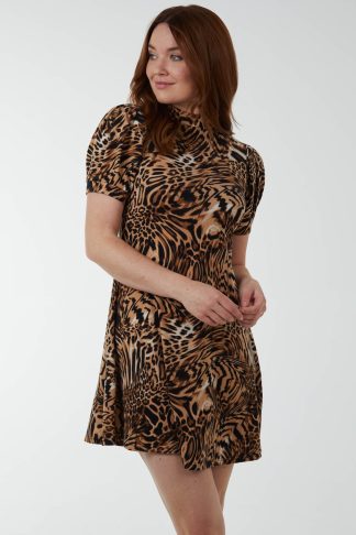 Animal Print Smock Dress - M / Animal