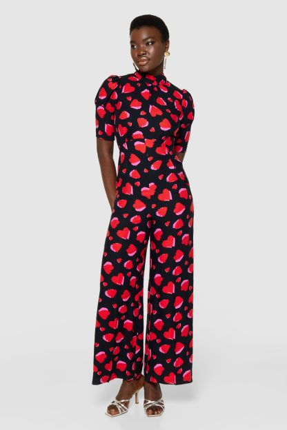 Chelsea Heart Print Jumpsuit