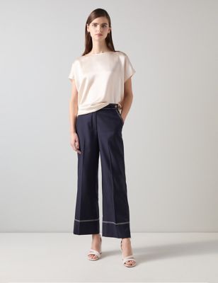 Lk Bennett Women's Wide Leg Culottes - 12 - Navy, Navy