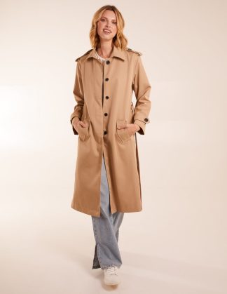 Longline Mac Coat - 10 / Camel