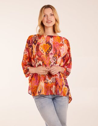 Oversized Kimono Top - S/M / ORANGE