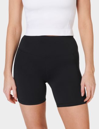 Sweaty Betty Women's All Day 6" High Waisted Gym Shorts - Black, Black