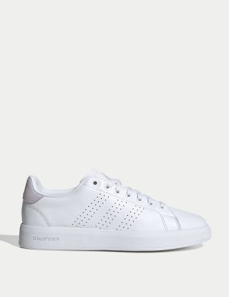 Adidas Women's Advantage Premium Leather Trainers - 5.5 - White, White