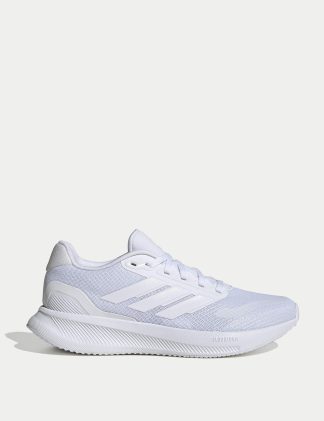 Adidas Women's Runfalcon 5 Running Trainers - 6 - White, White,Black Mix