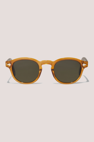 Closet London Sienna Shiny Cognac Round Sunglasses