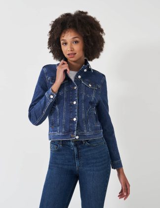 Crew Clothing Women's Denim Jacket - 12 - Medium Blue, Medium Blue