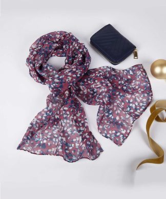 Damart Printed Scarf & Purse Set