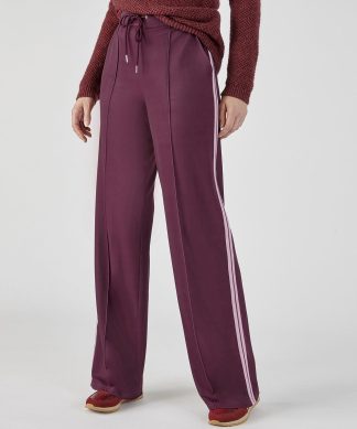 Damart Side Stripe Wide-leg Trousers