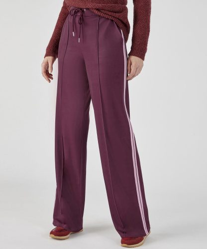 Damart Side Stripe Wide-leg Trousers