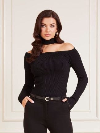 Guess Marciano Off Shoulder Sweater Top