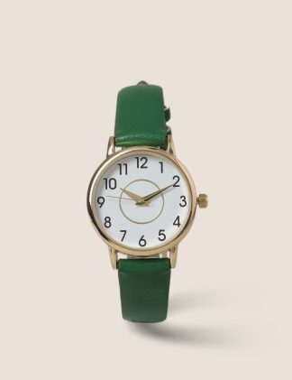 M&S Women's Green & Gold Watch, Green