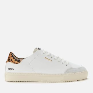 Axel Arigato Women's Clean 90 Triple Animal Leather Cupsole Trainers - White/Leopard/Cremino