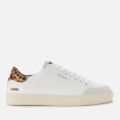 Axel Arigato Women's Clean 90 Triple Animal Leather Cupsole Trainers - White/Leopard/Cremino - UK 7