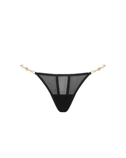 Bluebella Emery Thong Black/Gold