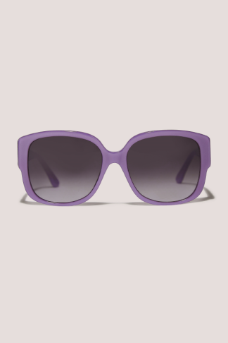 Closet London Audrey Shiny Violet Square Sunglasses