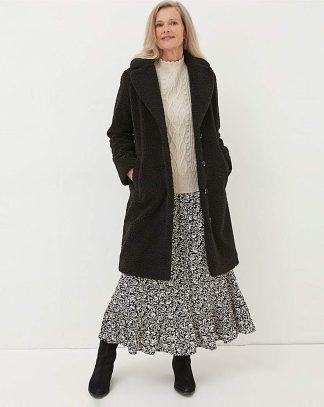 FatFace Teddy Longline Coat