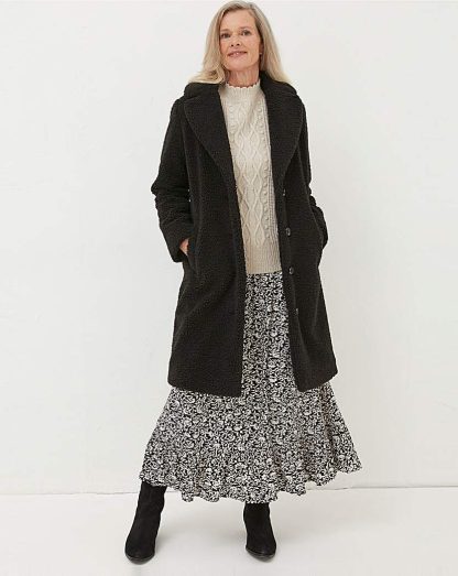 FatFace Teddy Longline Coat