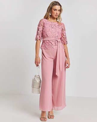 Joanna Hope Lace Jumpsuit