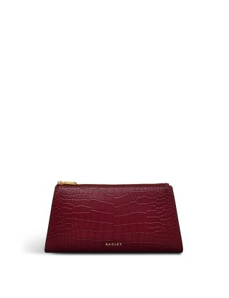 Radley Women's Glasshouse Leather Zip Detail Clutch Bag - Red, Red