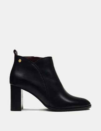 Radley Women's Leather Block Heel Ankle Boots - 6 - Black, Black,Navy