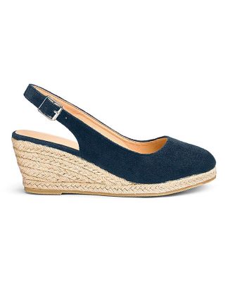 Slingback Wedge Espadrilles EEE Fit