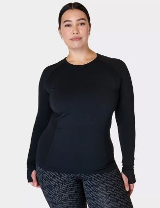 Sweaty Betty Women's Athlete Seamless Gym Crew Neck Top - Black, Black,Hot Pink